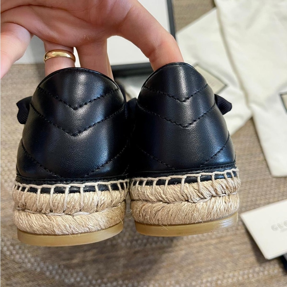 Gucci Black Espadrilles with Gold Accents - Picture 7 of 15